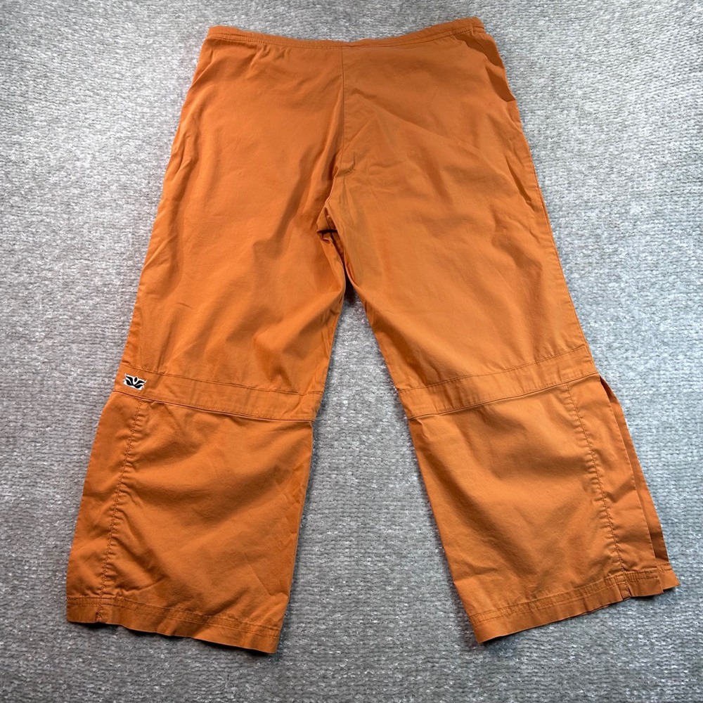 Be Present Agility Pants Womens Medium Orange Wide Leg Crop Yoga Made in USA - Picture 7 of 9